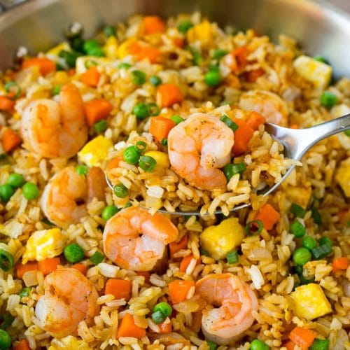 Shrimp with rice