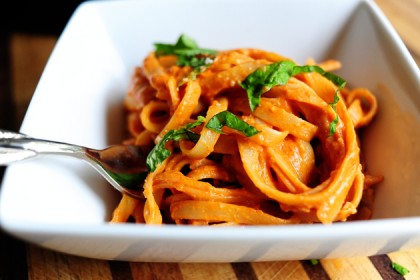 Pasta with Tomato Cream Sauce